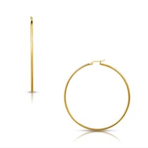 NWT Ellie Vail Laurette Medium hoop earrings in gold 3cm